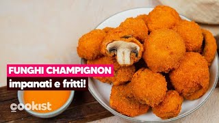 Funghi champignon impanati e fritti come preparare un contorno ancora più delizioso [upl. by Ruthi]