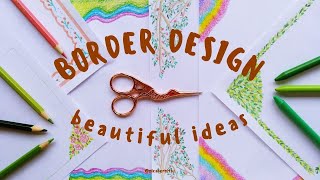 17 PAPER BORDER DESIGNS to draw ✨ Simple FRONT PAGE and PROJECT FILE decoration ideas [upl. by Azilem]