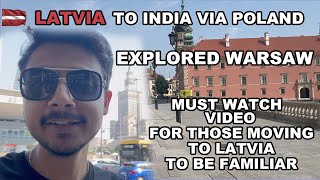 Latvia to India via Poland for Holidays  Explore Warsaw with me [upl. by Win229]