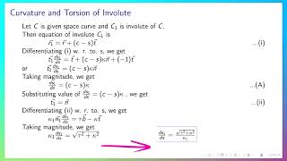 involute curvaature torsion [upl. by Gildas]