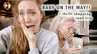 baby on the way  thrift shopping road trip  XO MaCenna Vlogs [upl. by Katusha]