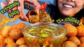 SPICY PANIPURI CHALLENGE  PANIPURI EATING CHALLENGE  INDIAN STREET FOOD  EATING VERY SPICY FOOD [upl. by Nollahp132]