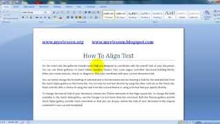 MS Word  Format Text Better with Justify Alignment [upl. by Effy]