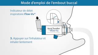 Mode d’emploi de la chambre AeroChamber Plus FlowVu avec embout buccal [upl. by Akemyt]