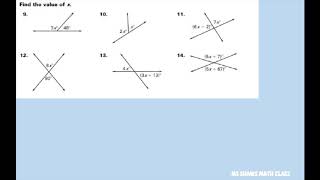 Find the value of x given figures Vertical Angle Congruence and Supplementary Angle Theorems [upl. by Leod]