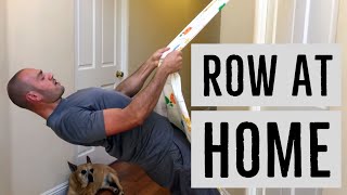 How To Do Incline Rows With Minimal Equipment Just a bedsheet and a door with Antranik [upl. by Atteloc]