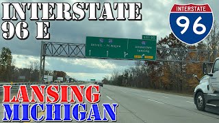 I96 East  Lansing  Michigan  4K Highway Drive [upl. by Estis]