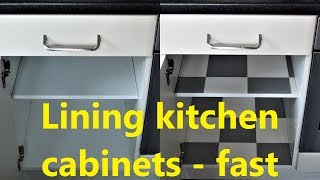 Lining kitchen cabinets  fast [upl. by Htebsil71]