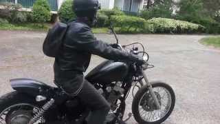 Bobber virago 125 drag pipe sound [upl. by Mallissa]