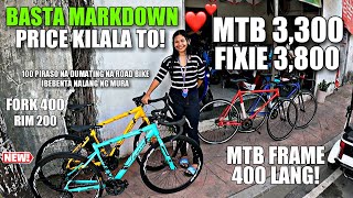 BASTA MARKDOWN PRICE KILALA TO 100 PIRASONG DUMATING NA ROAD BIKE BEBENTA NALANG BAWAT ISA NG MURA [upl. by Idonah]