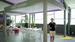 LamellendachPergola BIO eMOTION mit einzeln ansteuerbaren Lamellen [upl. by Eseerahs]