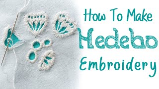 How To Make Hedebo Embroidery  Basic Stitches [upl. by Virg79]