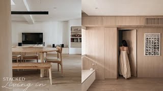 Inside A Stunning Clean Aesthetic Transformation Of A 1076 Sqft HDB Home [upl. by Kinemod]