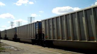 BNSF 5719 Loaded Coal Train Kewanee IL [upl. by Enitsuga]