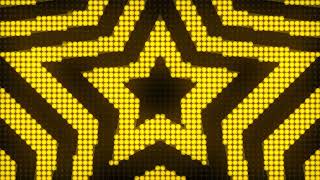 4K 1 Hour Yellow Star Tunnel Y2K Colorful Aesthetic LED Lights Background Video Screensaver [upl. by Aelhsa]