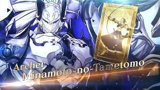 FateGrand Order  MinamotonoTametomo Introduction [upl. by Noeht]