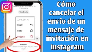 Cómo cancelar el envío de un mensaje de invitación en Instagram Nueva actualización 2023 [upl. by Tarkany]