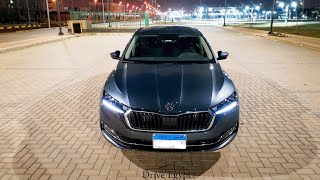 تجربة قيادة ليلية رياضية 🇩🇪 سكودا أوكتافيا Skoda Octavia A8 التحليق خارج جمهورية البط🦆 [upl. by Ecnerolf]