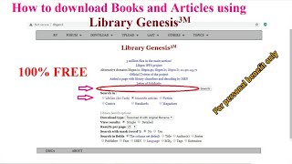 How to Get Books and Articles using Library Genesis [upl. by Sucramat995]