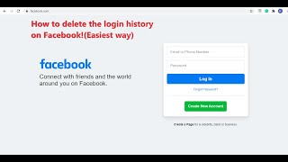 How to delete the login history on Facebook Easiest way [upl. by Luis]