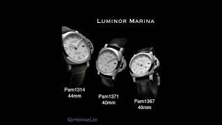 Panerai Luminor Marina 44 vs 40mm Pam01314 pam01371 pam01367 [upl. by Yemorej209]