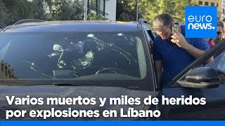 Varios muertos y miles de heridos por explosiones en radiolocalizadores de Hezbolá en Líbano [upl. by Esteban395]