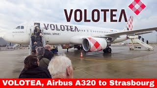 VOLOTEA Airbus A320 from Toulouse Blagnac to Strasbourg Flight Report [upl. by Merlina24]