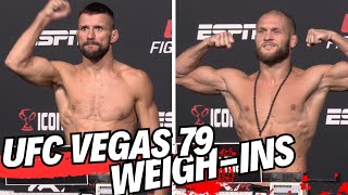 UFC Vegas 79 Official WeighIns Fiziev vs Gamrot [upl. by Liggitt]