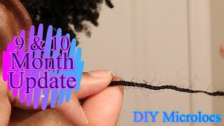 DIY Microlocs  9 amp 10 Month Update  Loc Journey  Interlocks [upl. by Enajharas]