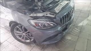 Mercedes Benz C Class W205 How to remove front bumper amp how to install panamericana grill [upl. by Tate]