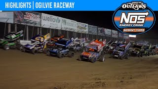 World of Outlaws NOS Energy Drink Sprint Cars  Ogilvie Raceway  June 3rd 2023  HIGHLIGHTS [upl. by Anavlys]