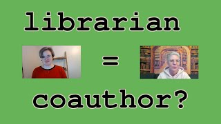 Should librarians be coauthors on systematic reviews of the literature [upl. by Nylirac479]