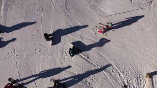 Sauze dOulx 22nd Jan 23 skiing Landscapes from drone [upl. by Hashum]