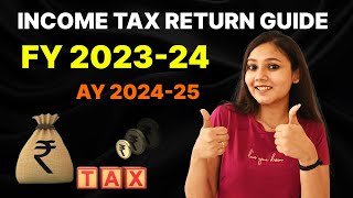 ITR filing online AY 202425  ITR1 ITR2  FY 202324 [upl. by Kiker]