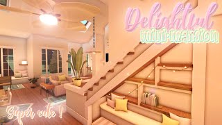 Delightful Mini Mansion  2 Story  Roblox  Bloxburg  House Build [upl. by Shafer]