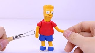 How to make Sculpting BART SIMPSON The Simpsons From Clay Easy  ASMR Stop Motion Satisfying [upl. by Yelsiap]