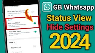 Gb whatsapp Status View Hide  Gb whatsapp status view Settings [upl. by Aia]