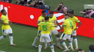 Brazil vs Paraguay Paqueta Samba Celebration Neymar Copa America 2024 [upl. by Duthie]