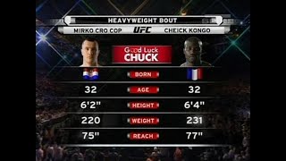 Mirko Cro Cop vs Cheick Kongo [upl. by Jobi]