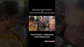 Food donation to vijayawada flood effectedmalineni lakshmaiah womens collegefood donation🍚🍚 [upl. by Emyam]