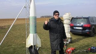 8 inches A4V2 first flight hybrid rocket motor contrail [upl. by Con948]