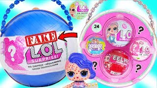 LOL Surprise Doll visit Giant fake Big Surprise ball Unicorn for Lil Sisters Chickenpox  Toy Video [upl. by Lehctim842]