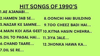 1990s Best Songs  Hindi Songs  Bollywood Songs [upl. by Gathard]