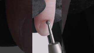 How to Remove Overgrown Cuticles Without Nippers Refine Ball nails shorts [upl. by Swirsky]