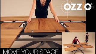 Ozzio Italia  4x4  Tavolo allungabile  Extendable table  Italian space saving furniture [upl. by Farmann]