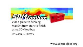 Video Guide to Running Maxent Models in SDMtoolbox a start to finish guide [upl. by Philbo]