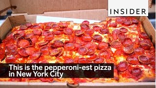 This is the pepperoniest pizza in New York City [upl. by Eiliah]