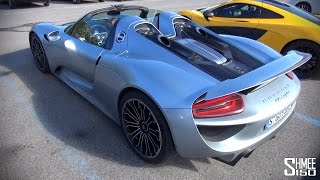 Porsche 918 Spyder Sounds  Startups and Revs [upl. by Enyrb]