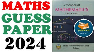 Class 11 Maths Guess Paper 2024  Federal Board  KPK Board  Study With Me In Pakistan [upl. by Cusack]