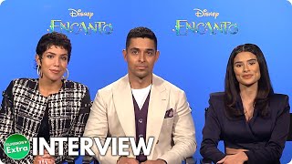 ENCANTO  Diane Guerrero Wilmer Valderrama and Jessica Darrow Official Interview [upl. by Helas718]